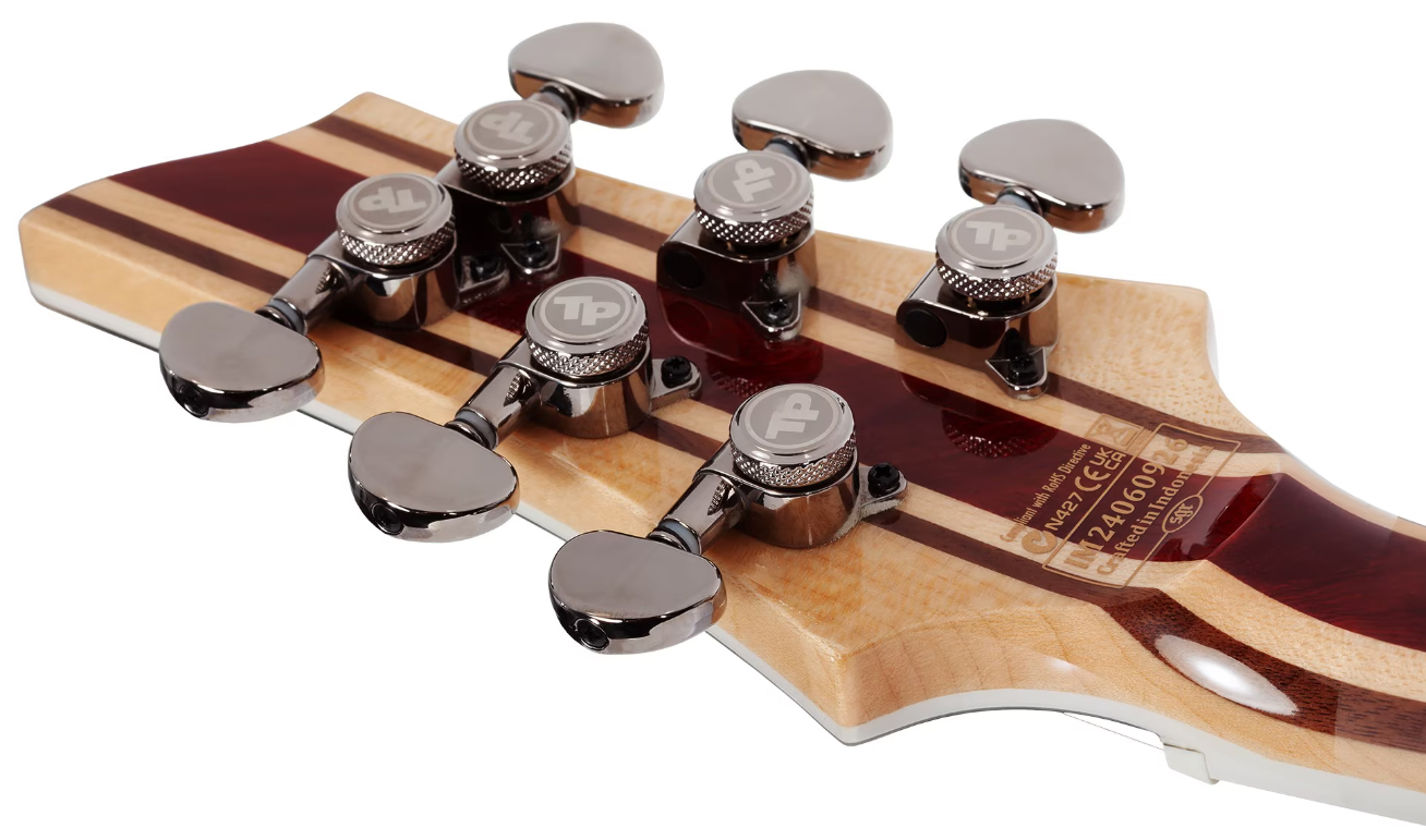Schecter C1 Sls Hollywood 2h Fishman Fluence Modern Ht Eb - Supernova - Metal elektrische gitaar - Variation 7
