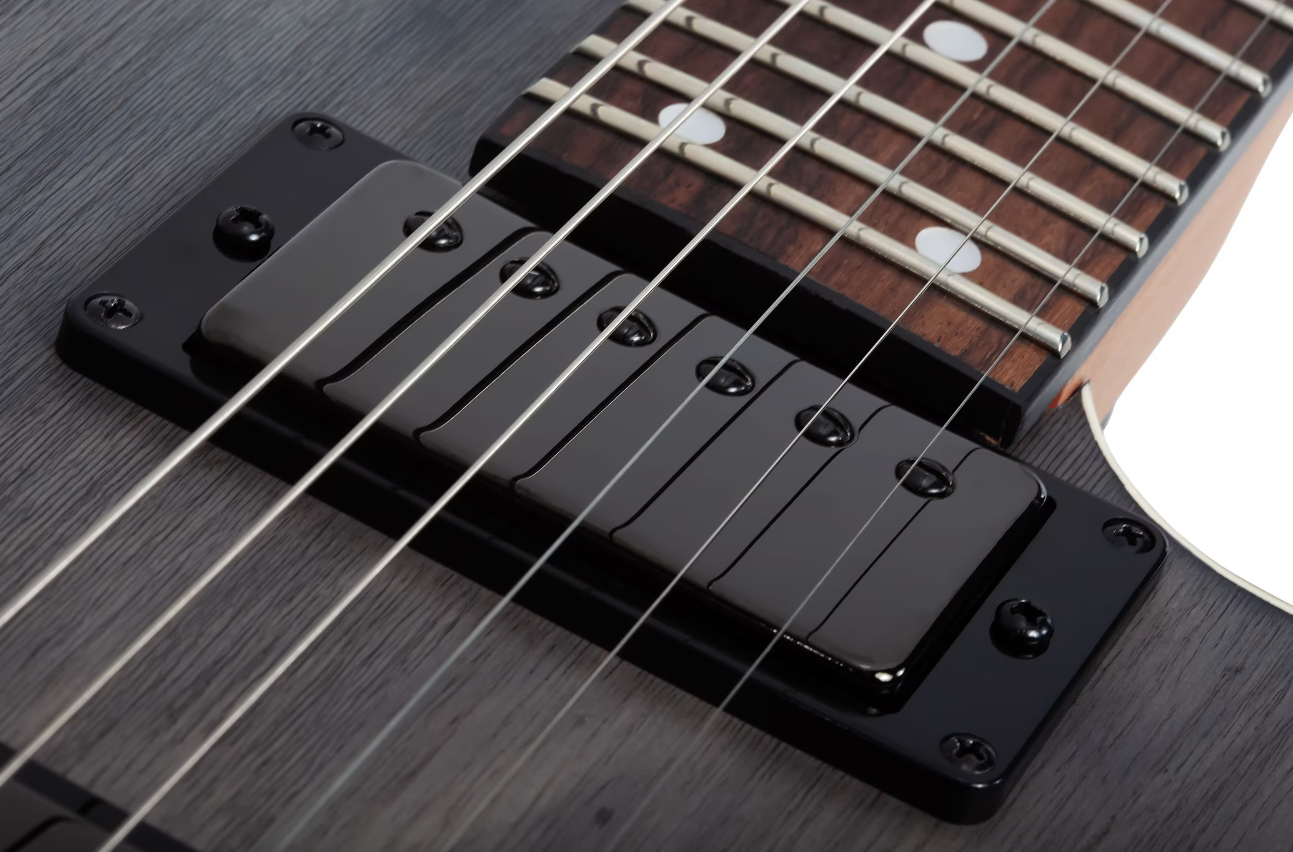 Schecter C1 Standard 2h Ht Rw - Charcoal Satin - Elektrische gitaar in Strat vorm - Variation 4