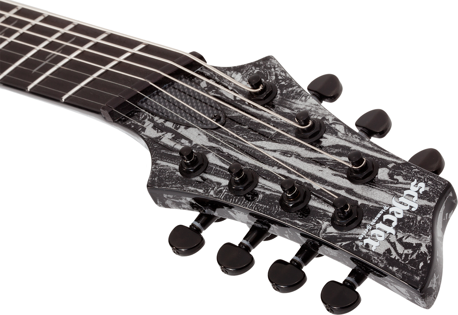 Schecter C7 Multiscale 7c Baryton 2h Ht Eb - Silver Mountain - Multi-scale gitaar - Variation 9