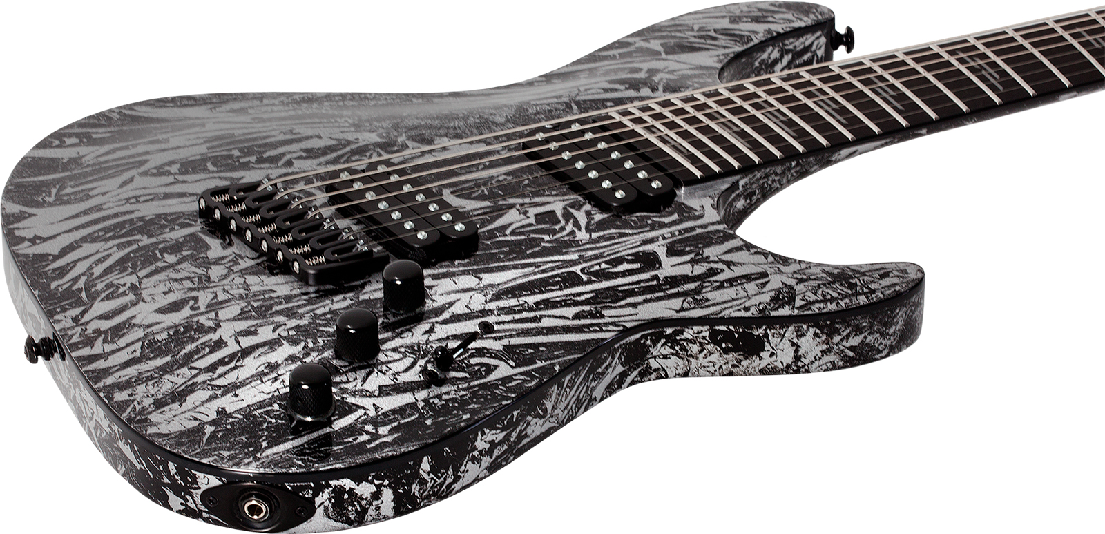 Schecter C7 Multiscale 7c Baryton 2h Ht Eb - Silver Mountain - Multi-scale gitaar - Variation 2