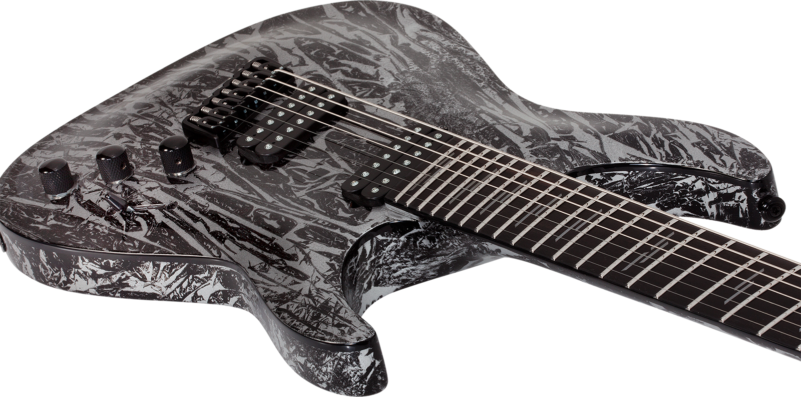 Schecter C7 Multiscale 7c Baryton 2h Ht Eb - Silver Mountain - Multi-scale gitaar - Variation 3