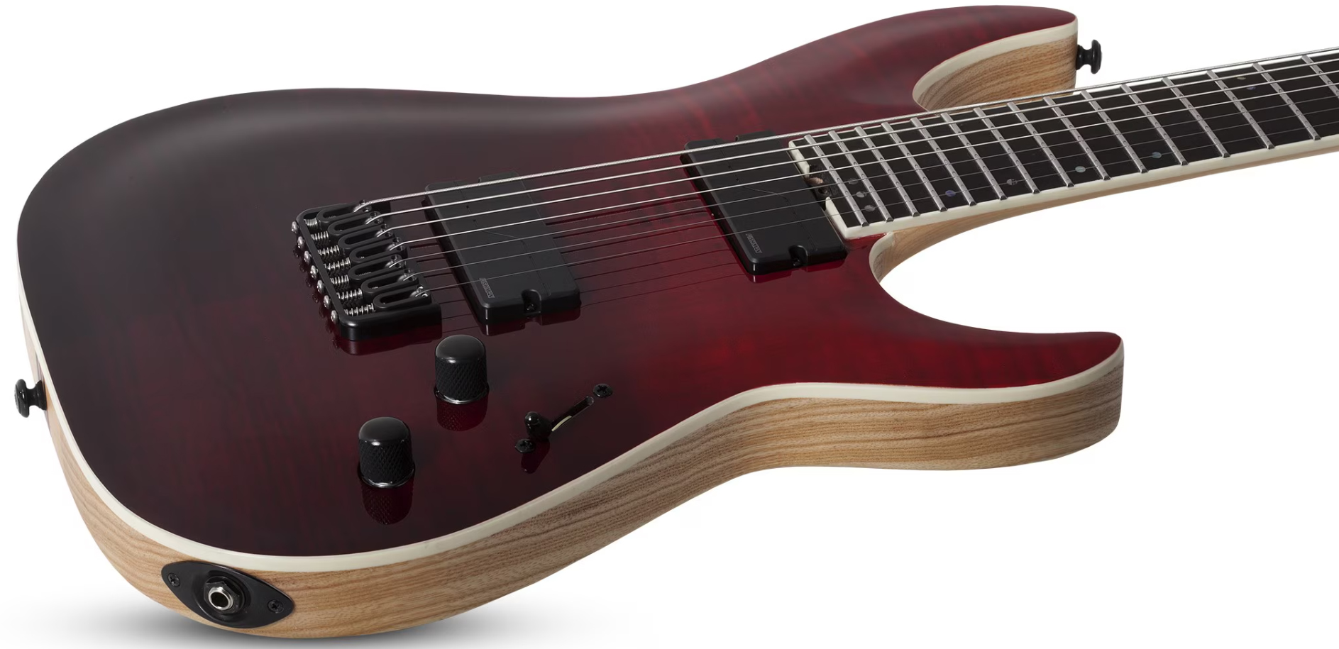 Schecter C7 Sls Elite 7c Baryton 2h Fishman Fluence Ht Eb - Blood Burst - Bariton elektrische gitaar - Variation 1