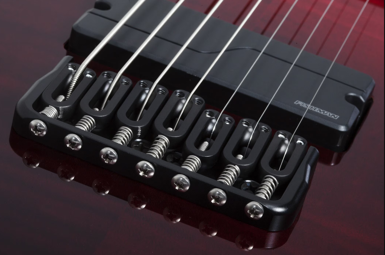 Schecter C7 Sls Elite 7c Baryton 2h Fishman Fluence Ht Eb - Blood Burst - Bariton elektrische gitaar - Variation 4