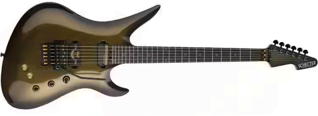 Schecter Avenger Fr-s 50th Ann. 2h Sustainiac Fr Eb - 50th Gold Burst - Metal elektrische gitaar - Main picture