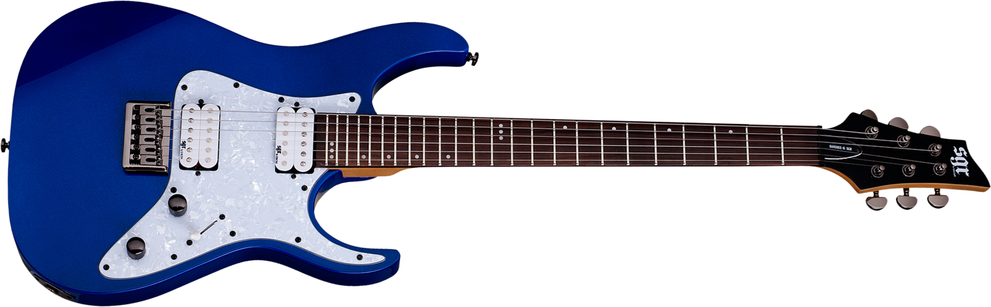 Schecter Banshee 6 Sgr 2h Ht Rw - Electric Blue - Elektrische gitaar in Str-vorm - Main picture