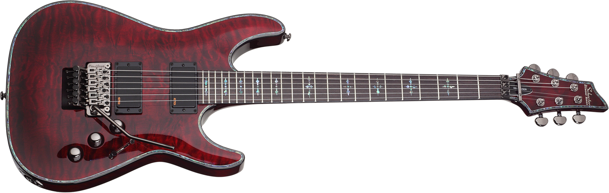 Schecter C-1 Fr Hellraiser 2h Emg Rw - Black Cherry - Elektrische gitaar in Str-vorm - Main picture