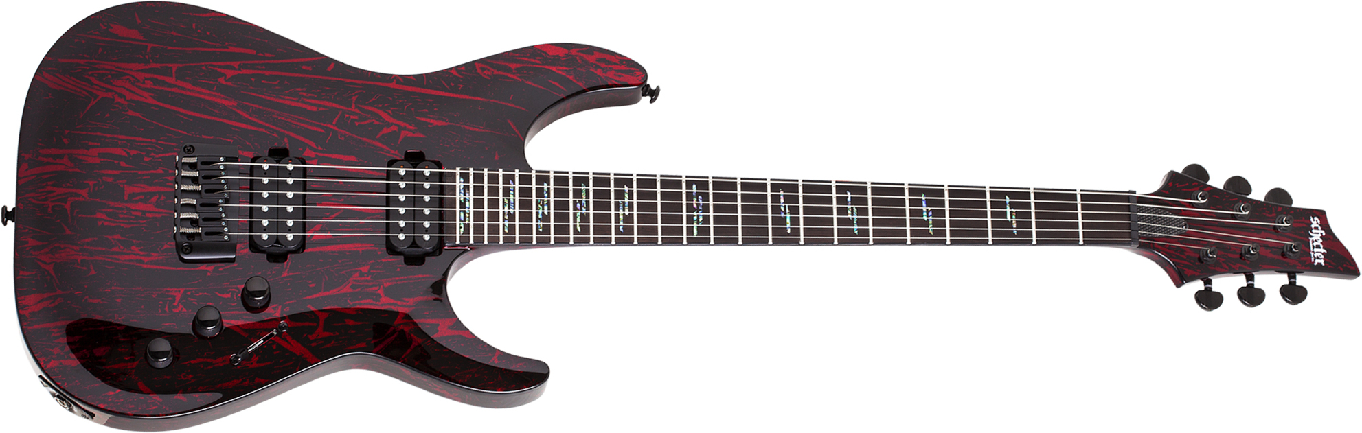 Schecter C-1 Silver Mountain 2h Ht Eb - Blood Moon - Elektrische gitaar in Str-vorm - Main picture