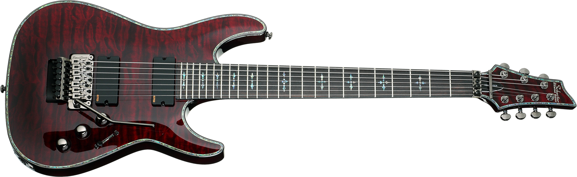 Schecter C-7 Fr Hellraiser 7c 2h Emg Rw - Black Cherry - 7-snarige elektrische gitaar - Main picture