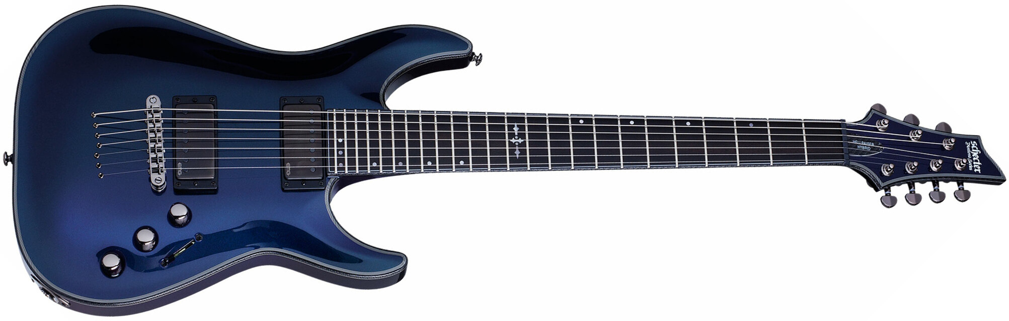 Schecter C-7 Hellraiser Hybrid 7c 2h Emg Ht Eb - Ultra Violet - 7-snarige elektrische gitaar - Main picture