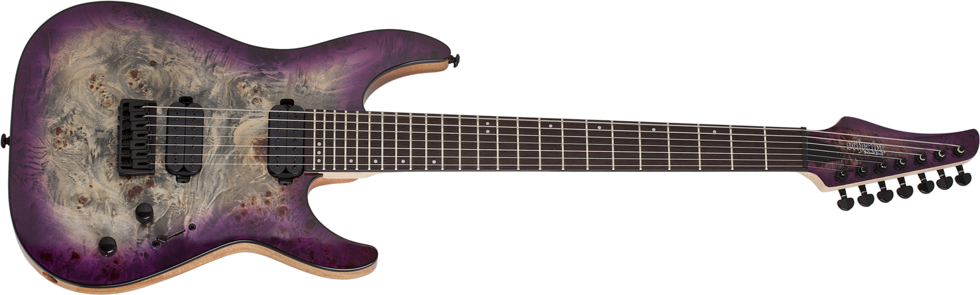 Schecter C-7 Pro 7c 2h Ht Wen - Aurora Burst - 7-snarige elektrische gitaar - Main picture