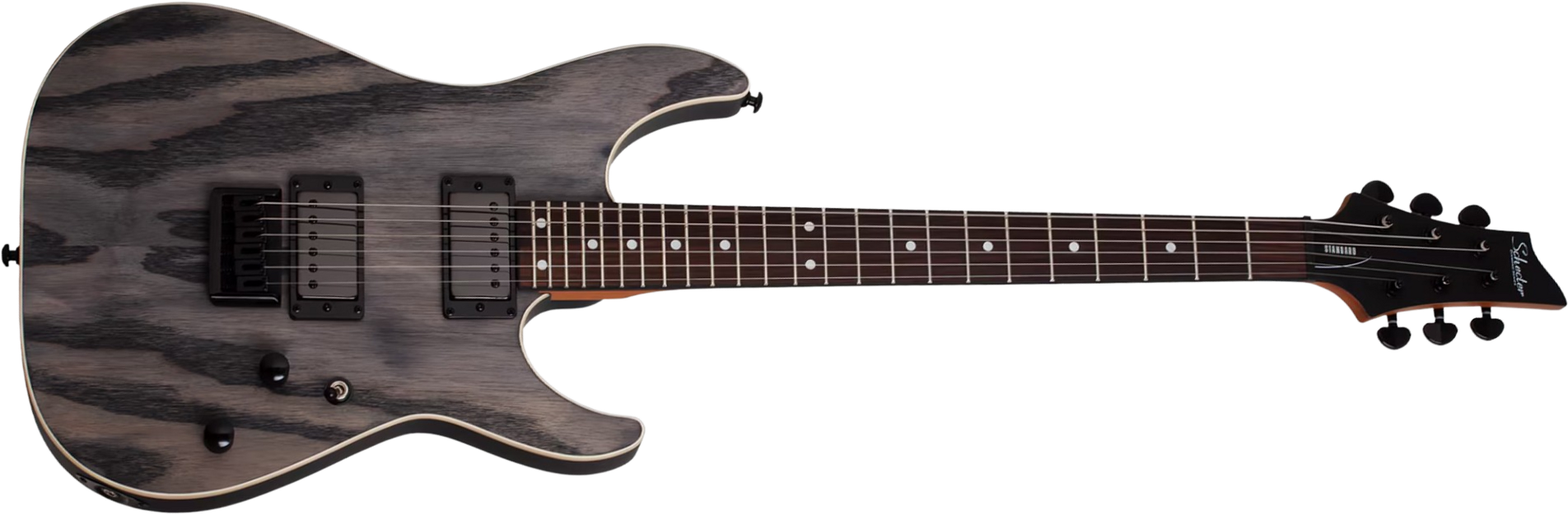 Schecter C1 Standard 2h Ht Rw - Charcoal Satin - Elektrische gitaar in Strat vorm - Main picture