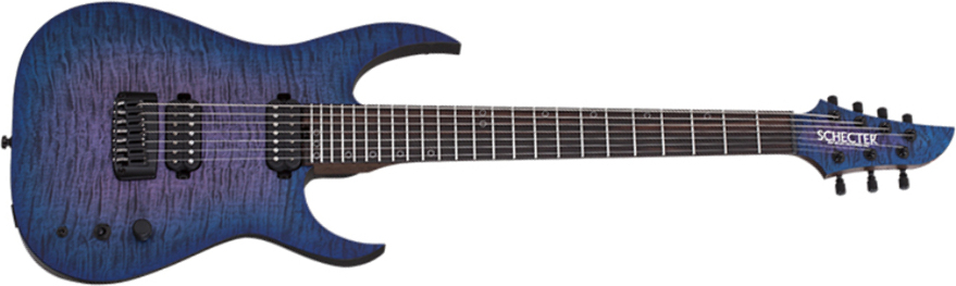 Schecter Keith Merrow Km-7 Mk-iii Pro Usa 7c 2h Eb - Blue Crimson Pearl - 7-snarige elektrische gitaar - Main picture