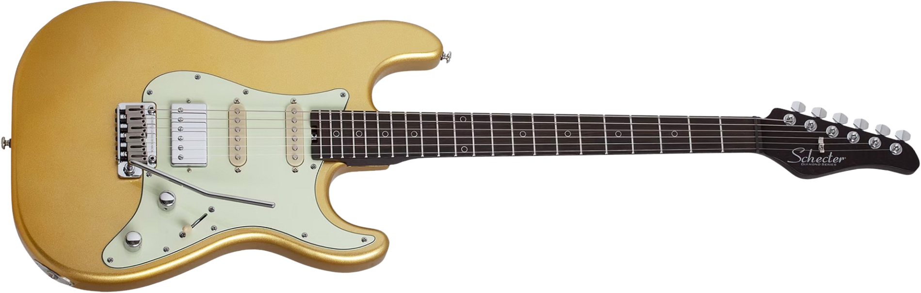 Schecter Nick Johnston Traditional 10th Ann. Signature Hss Trem Eb - Atomic Saffron - Elektrische gitaar in Strat vorm - Main picture
