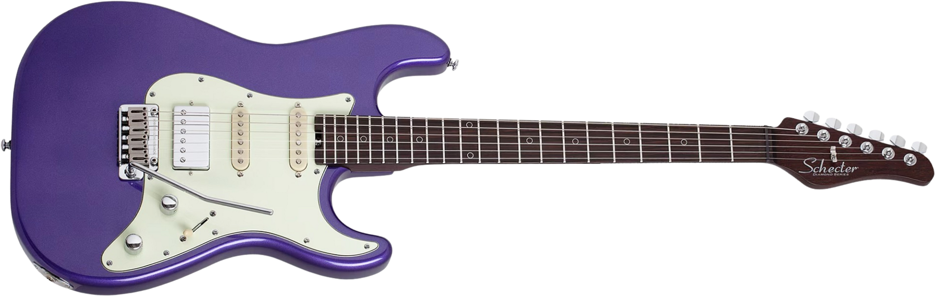 Schecter Nick Johnston Traditional 10th Ann. Signature Hss Trem Eb - Atomic Violet - Elektrische gitaar in Strat vorm - Main picture