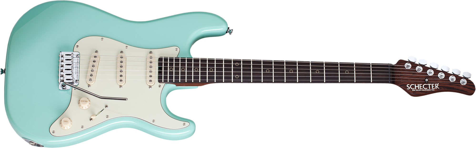 Schecter Nick Johnston Usa Signature 3s Trem Eb - Atomic Green - Elektrische gitaar in Str-vorm - Main picture