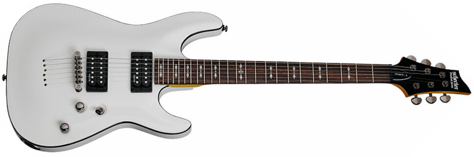 Schecter Omen-6 2h Ht Rw - Vintage White - Elektrische gitaar in Str-vorm - Main picture