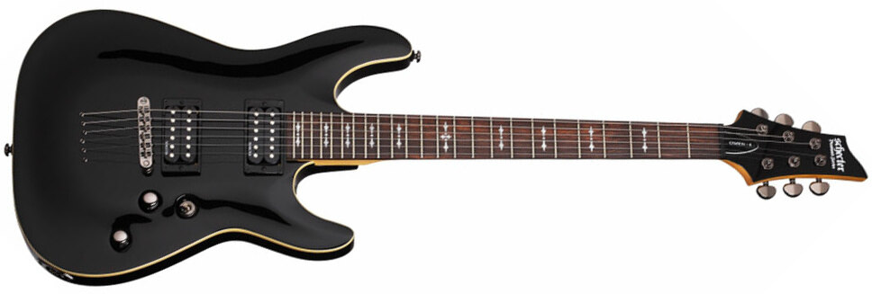 Schecter Omen Extreme-6 2h Ht Rw - See-thru Black - Elektrische gitaar in Str-vorm - Main picture