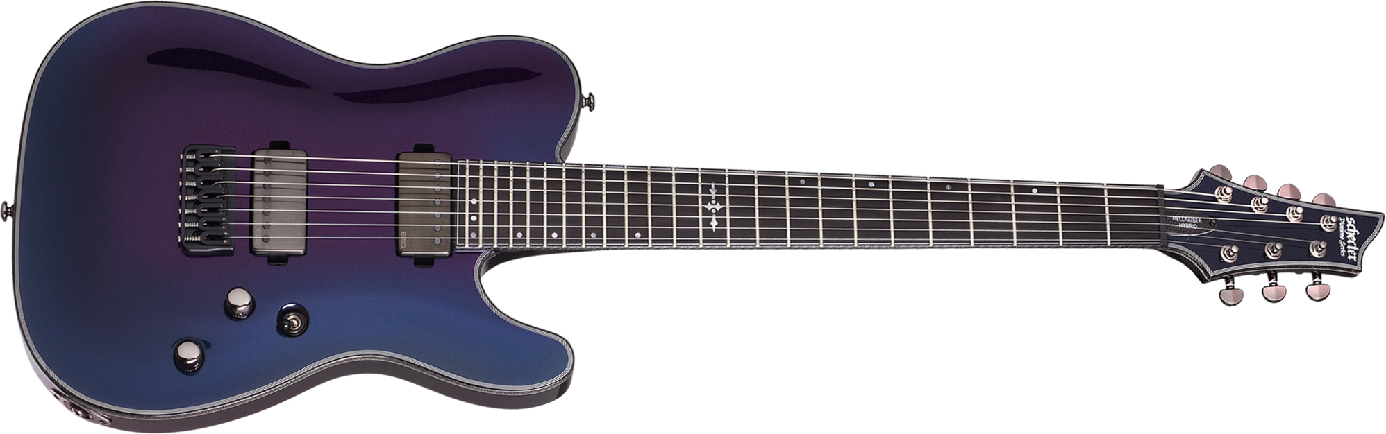 Schecter Pt-7 Hellraiser Hybrid 7c 2h Emg Ht Eb - Ultraviolet - 7-snarige elektrische gitaar - Main picture