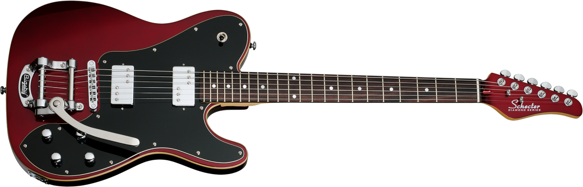 Schecter Pt Fastback Ii B Bigsby 2h Trem Bigsby Rw - Metallic Red - Televorm elektrische gitaar - Main picture