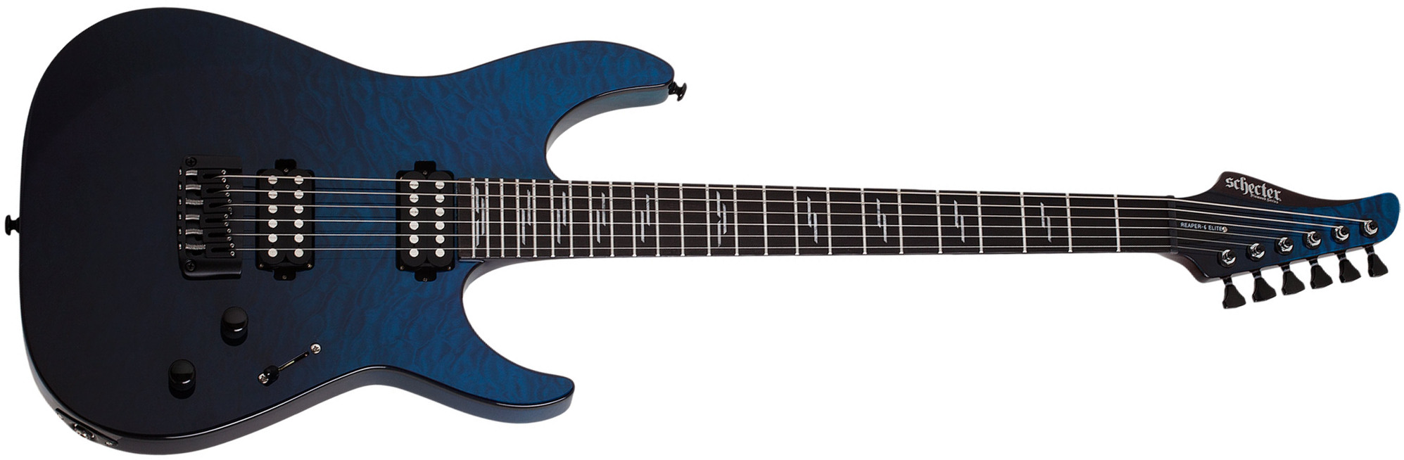 Schecter Reaper-6 Elite 2h Ht Eb - Deep Blue Ocean - Elektrische gitaar in Str-vorm - Main picture