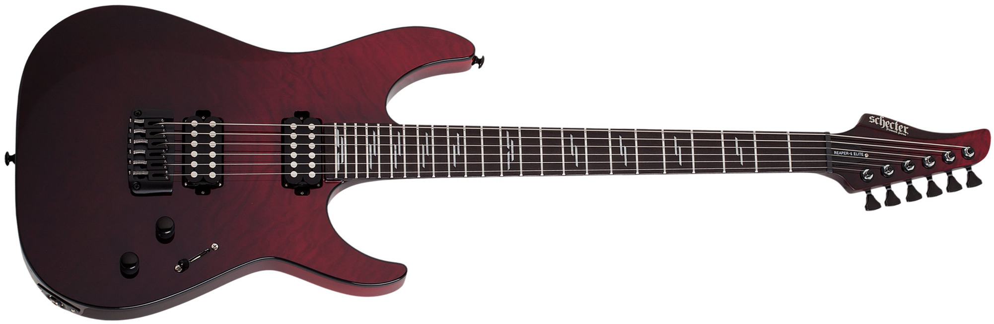 Schecter Reaper-6 Elite 2h Ht Eb - Blood Burst - Elektrische gitaar in Str-vorm - Main picture