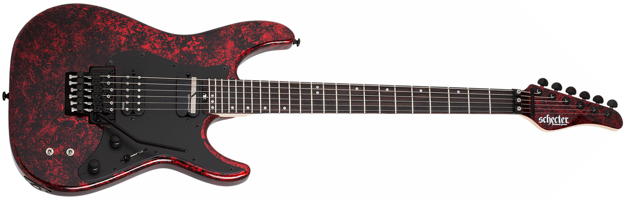 Schecter Sun Valley Super Shredder Fr S 2h Emg Sustainiac Eb - Red Reign - Metalen elektrische gitaar - Main picture