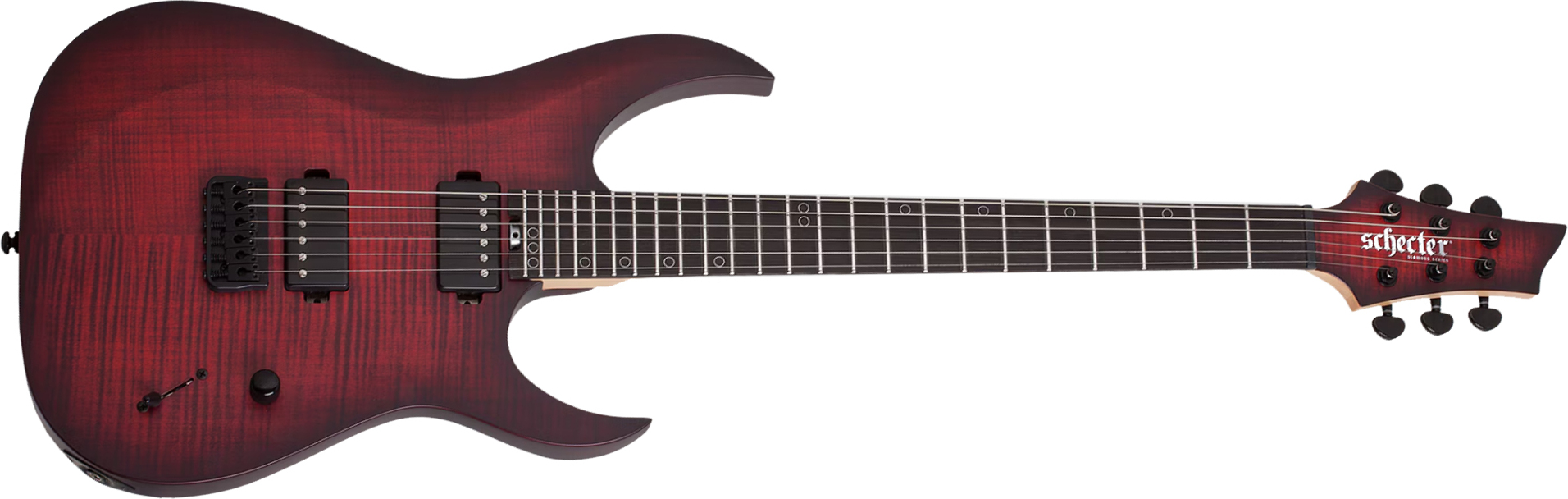 Schecter Sunset-6 Extreme 2h Ht Eb - Scarlet Burst - Metal elektrische gitaar - Main picture