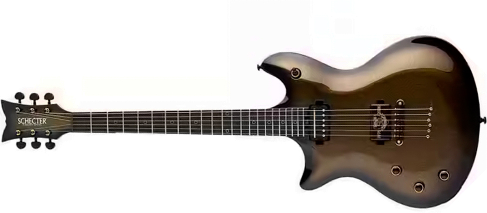 Schecter Tempest 50th Ann. Lh Gaucher 2h Ht Eb - 50th Gold Burst - Metal elektrische gitaar - Main picture