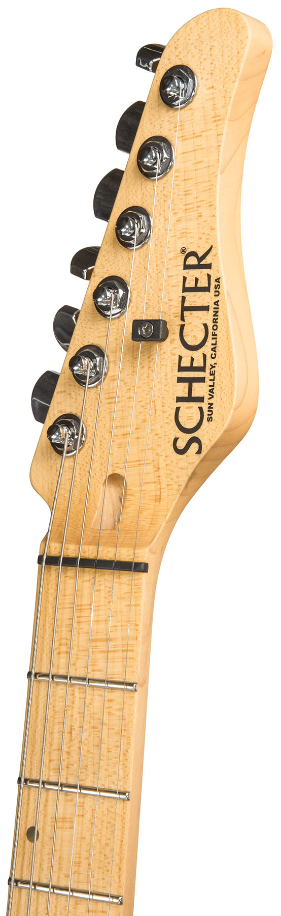 Schecter Custom Shop Sunset Usa Hss Trem Mn #1409001 - Trans Sky Blue - Elektrische gitaar in Str-vorm - Variation 2