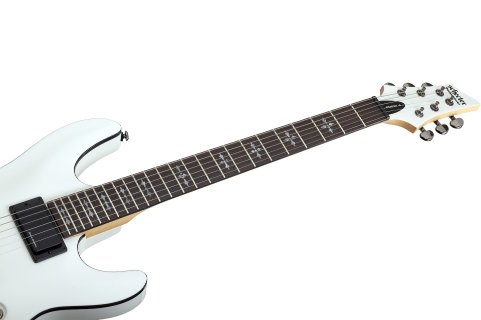 Schecter Demon-6 2h Ht Rw - Vintage White - Elektrische gitaar in Str-vorm - Variation 3
