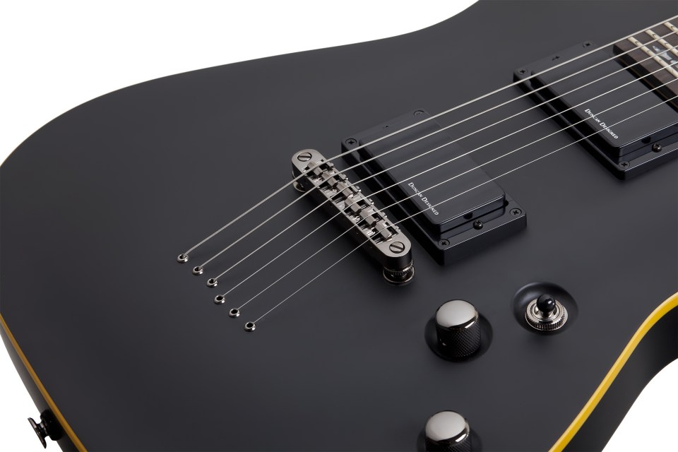 Schecter Demon-6 2h Ht Rw - Aged Black Satin - Elektrische gitaar in Str-vorm - Variation 3