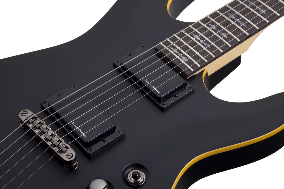 Schecter Demon-6 2h Ht Rw - Aged Black Satin - Elektrische gitaar in Str-vorm - Variation 4