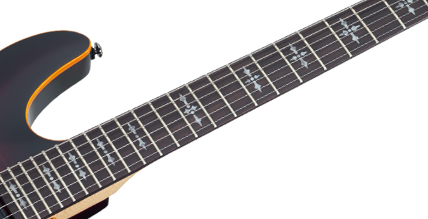 Schecter Demon-8 Active 8c 2h Ht Rw - Satin Black - Bariton elektrische gitaar - Variation 2
