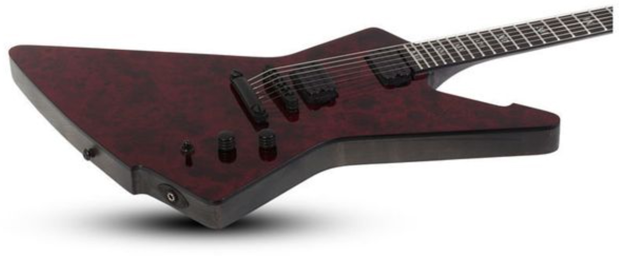 Schecter E-1 Apocalypse 2h Ht Eb - Red Reign - Metalen elektrische gitaar - Variation 1