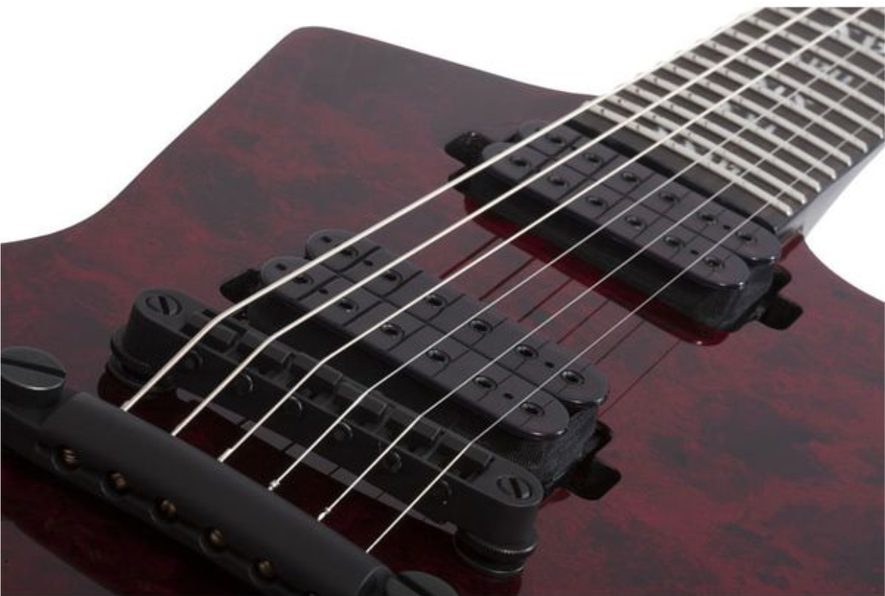 Schecter E-1 Apocalypse 2h Ht Eb - Red Reign - Metalen elektrische gitaar - Variation 4