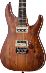 Elektrische gitaar in str-vorm Schecter C-1 Exotic Spalted Maple - Satin natural vintage burst