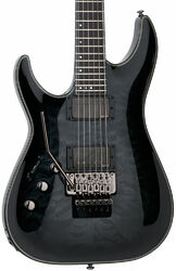 Linkshandige elektrische gitaar Schecter Hellraiser Hybrid C-1 FR Gaucher - Trans. black burst