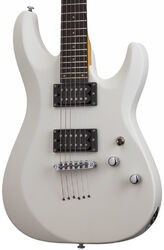 Elektrische gitaar in str-vorm Schecter C-6 Deluxe - Satin white