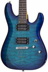 Elektrische gitaar in str-vorm Schecter C-6 Plus - Ocean blue burst 