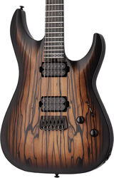 Elektrische gitaar in strat vorm Schecter C-1 Pale Moon - Natural Satin Black Burst