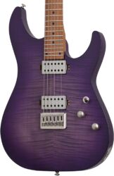 Elektrische gitaar in strat vorm Schecter C-1 Standard Plus - Trans Purple Burst