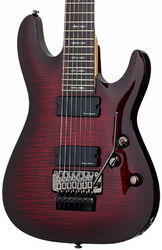 7-snarige elektrische gitaar Schecter Demon-7 FR - Crimson red burst