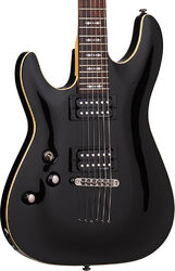 Linkshandige elektrische gitaar Schecter Omen-6 LH - Gloss black