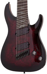 Multi-scale gitaar Schecter Omen Elite-8 Multiscale 8-String - black cherry burst