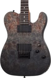 Televorm elektrische gitaar Schecter PT Standard - Black Fade Burst Burl