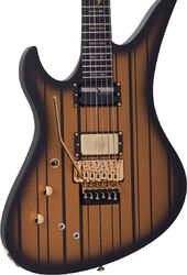 Linkshandige elektrische gitaar Schecter Synyster Custom-S LH Gaucher - Satin gold burst