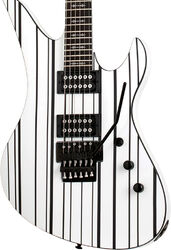 Kenmerkende elektrische gitaar Schecter Synyster Standard - Gloss white with black pinstripes