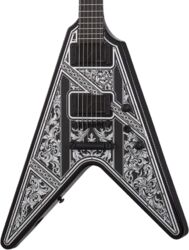Metal elektrische gitaar Schecter V-1 Przym Palladium - gloss black