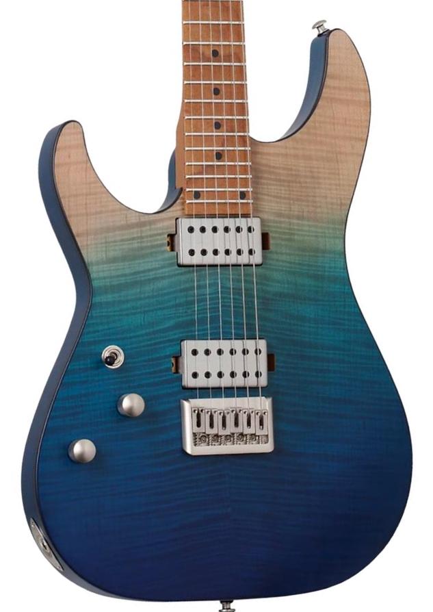 Elektrische gitaar in strat vorm Schecter C-1 Standard Plus LH - Blue Fade
