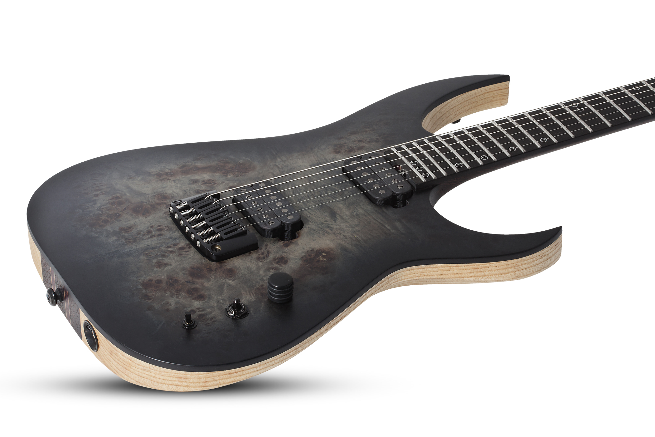 Schecter Keith Merrow Km-6 Mk-iii Artist Signature 2h Ht Eb - Trans Black Burst - Guitarra eléctrica de doble corte. - Variation 1